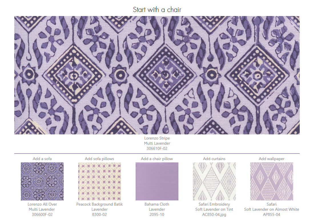 Quadrille Lorenzo Stripe purple design ideas