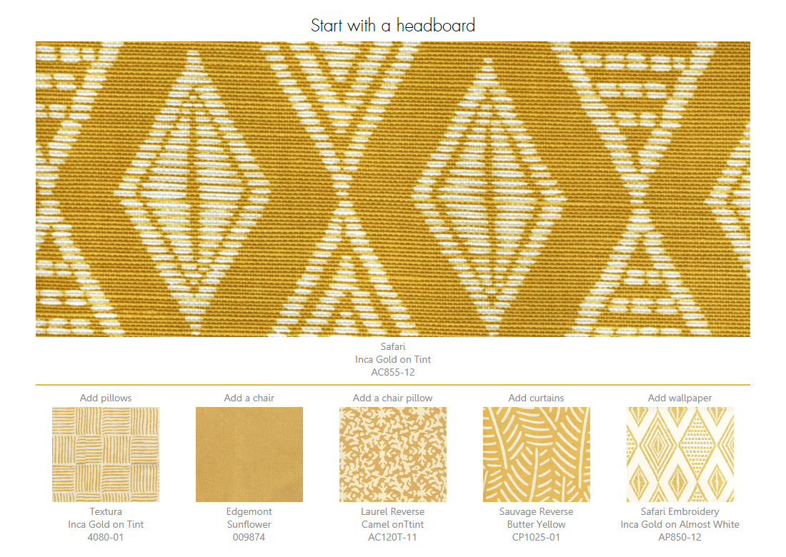 Alan Campbell Safari Inca Gold design ideas
