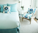 Henriot Floral chair and pillows Nitik II bed Morrison Fairfax Interiors sm thumb